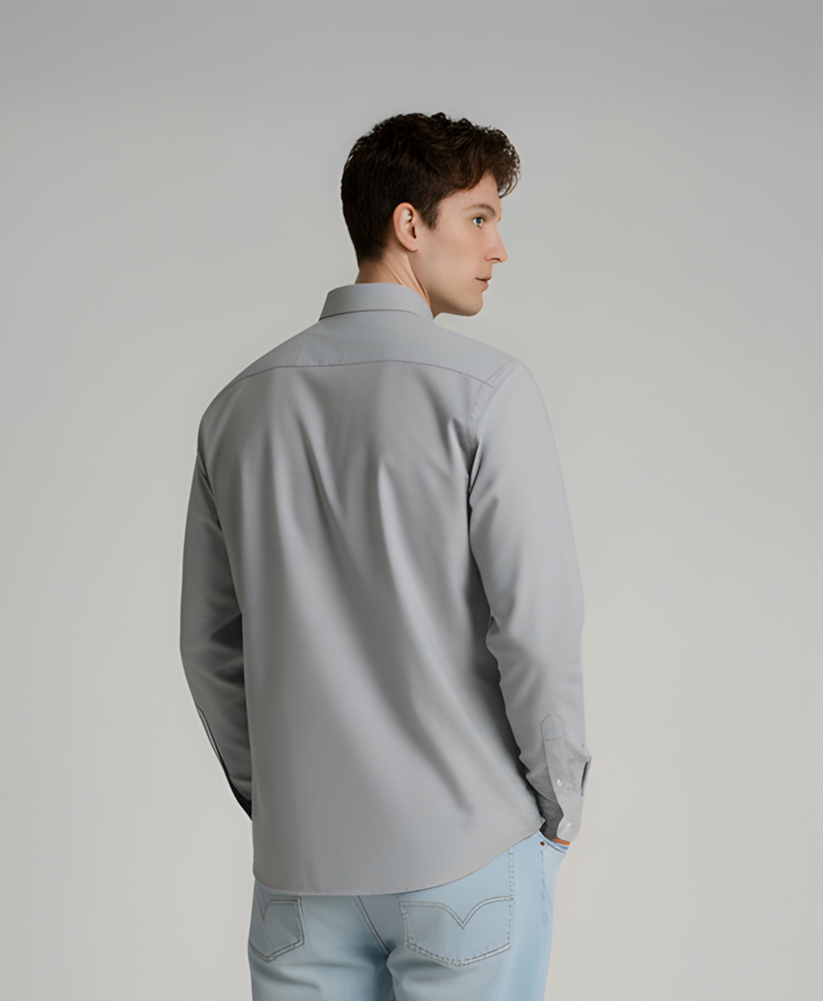 Grey Oxford Shirt